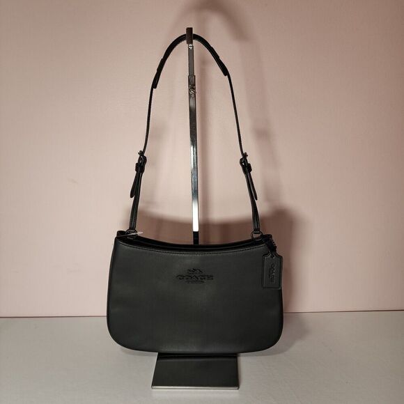 NWT Coach CP101 Penelope Leather Shoulder Bag Black - Picture 1 of 7